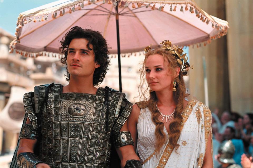 Orlando Bloom and Diane Kruger in ‘Troy' (Alex Bailey/Warner Bros/Kobal/Shutterstock)