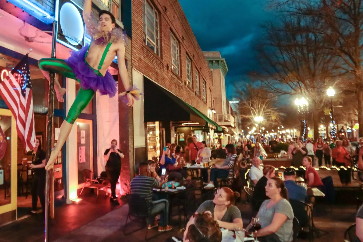 In warm weather months, Fourth Friday brings a variety of performers to downtown Fayetteville.