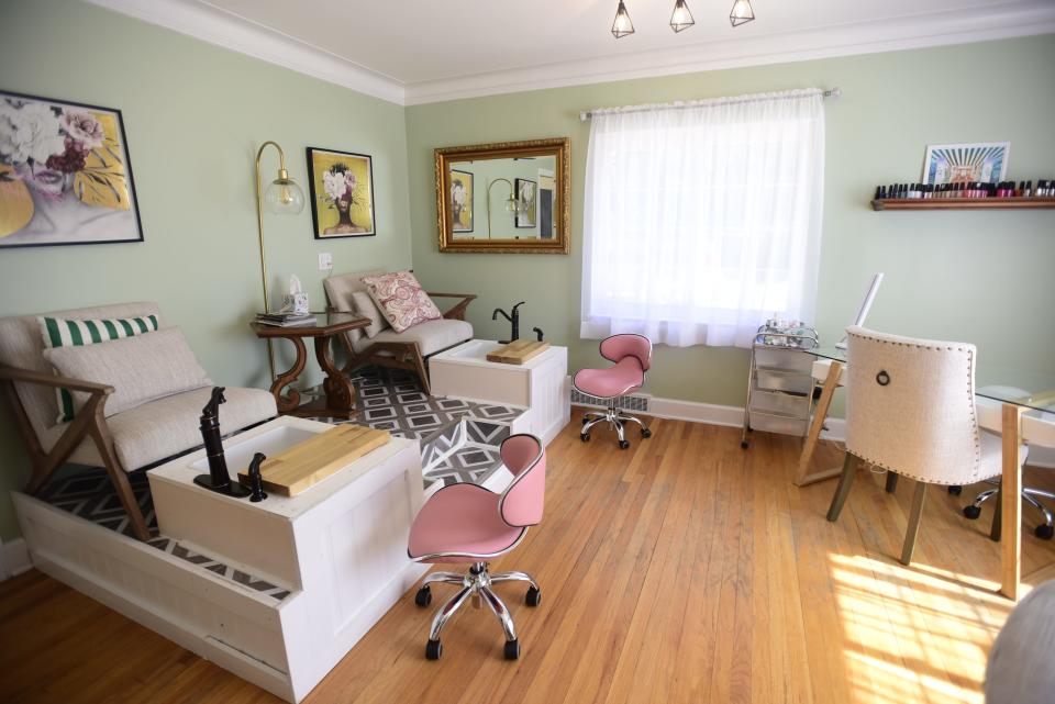 The spa inside the new House of Blush Day Spa on 3rd St., in downtown St. Clair on Friday, June 10, 2022. Some of the services offered include manicures, pedicures, massages, and facials.