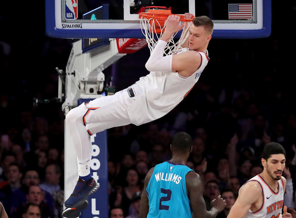 Yes, the Knicks have a franchise player in Kristaps Porzingis. (Getty Images)
