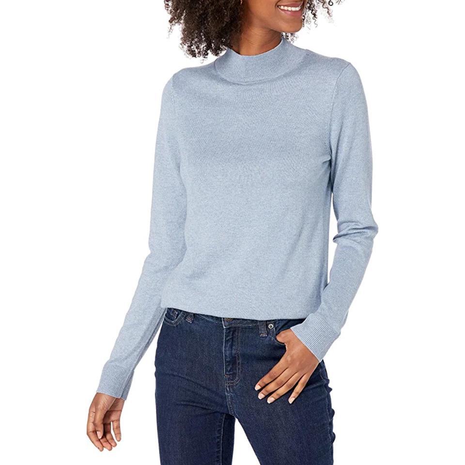 Amazon Essentials Women's Lightweight Mockneck Sweater