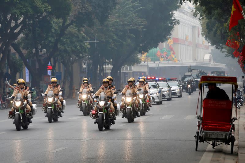 FILE PHOTO: Vietnam tightens security ahead of the 13th national congress of the ruling communist party in Hanoi