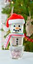 <p>Take this snowman apart and mix the ingredients together to create a delicious cup of <a href="https://www.countryliving.com/food-drinks/g2776/hot-chocolate-recipes/" rel="nofollow noopener" target="_blank" data-ylk="slk:hot chocolate;elm:context_link;itc:0;sec:content-canvas" class="link ">hot chocolate</a>!</p><p><strong>Get the tutorial at <a href="https://www.mom4real.com/hot-chocolate-mason-jar-snowman-gift-idea/" rel="nofollow noopener" target="_blank" data-ylk="slk:Mom 4 Real;elm:context_link;itc:0;sec:content-canvas" class="link ">Mom 4 Real</a>.</strong></p><p><a class="link " href="https://www.amazon.com/Ball-4-Ounce-Quilted-Crystal-Jelly/dp/B00RG0IWBG?tag=syn-yahoo-20&ascsubtag=%5Bartid%7C10050.g.22825300%5Bsrc%7Cyahoo-us" rel="nofollow noopener" target="_blank" data-ylk="slk:SHOP MASON JARS;elm:context_link;itc:0;sec:content-canvas">SHOP MASON JARS</a></p>