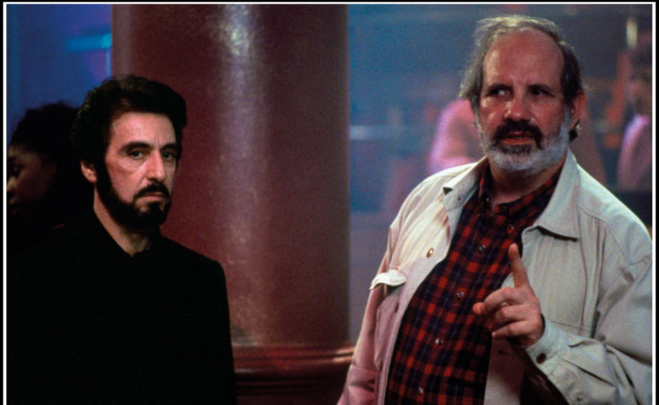 Al Pacino with Brian De Palma on the set of Carlito's Way. (Alamy)