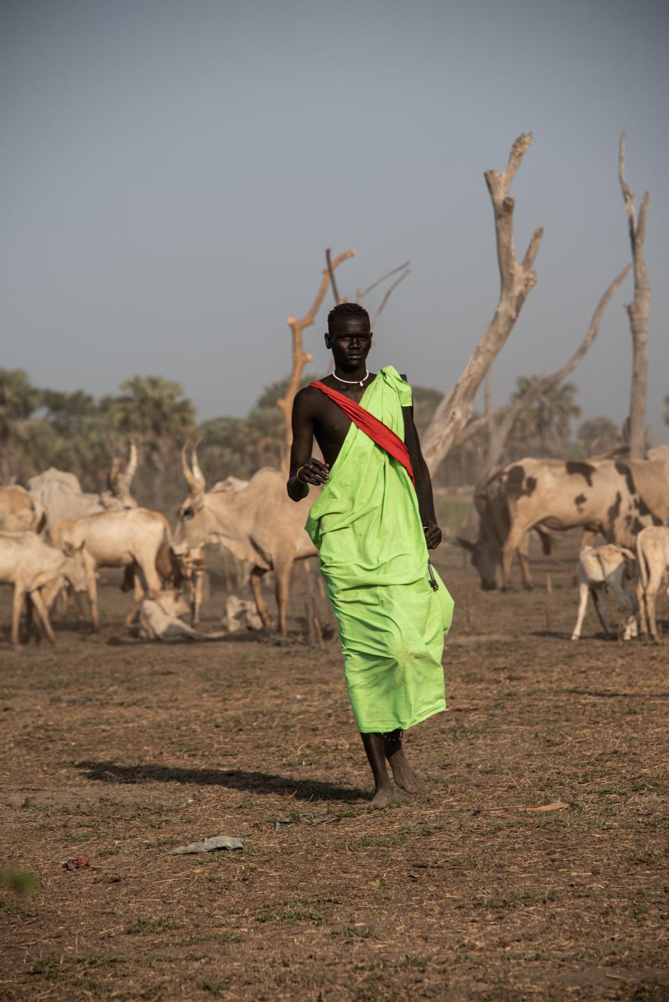 A youth at a cattle camp, where he will spend months at a time protecting livestockValentina Morriconi