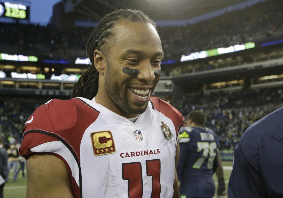 Larry Fitzgerald has been making fantasy owners smile for the past three years. (AP Photo/John Froschauer)