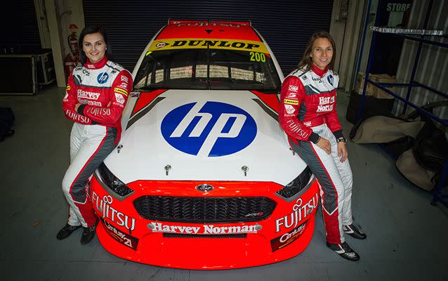 Harvey Norman Supergirls Renee Gracie and Simona De Silvestro will become the first all-female drive team to race in the Bathurst 1000 since 1998.Photo supplied.