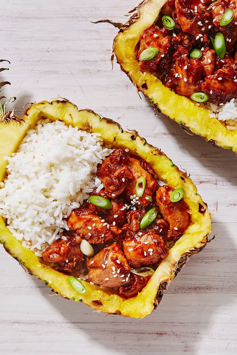 Chicken Teriyaki Pineapple Bowls