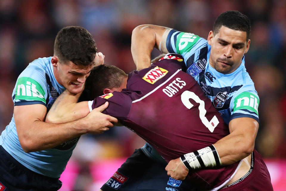 BRISBANE, AUSTRALIA - JUNE 05: during game one of the 2019 State of Origin series between the Queensland Maroons and the New South Wales Blues at Suncorp Stadium on June 05, 2019 in Brisbane, Australia. (Photo by Cameron Spencer/Getty Images)