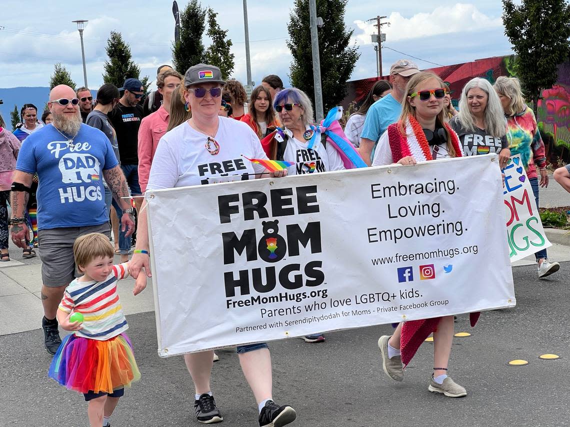 Marchers in the Bellingham Pride Parade on Sunday, July 17, from Waypoint Park to Depot Market Square.