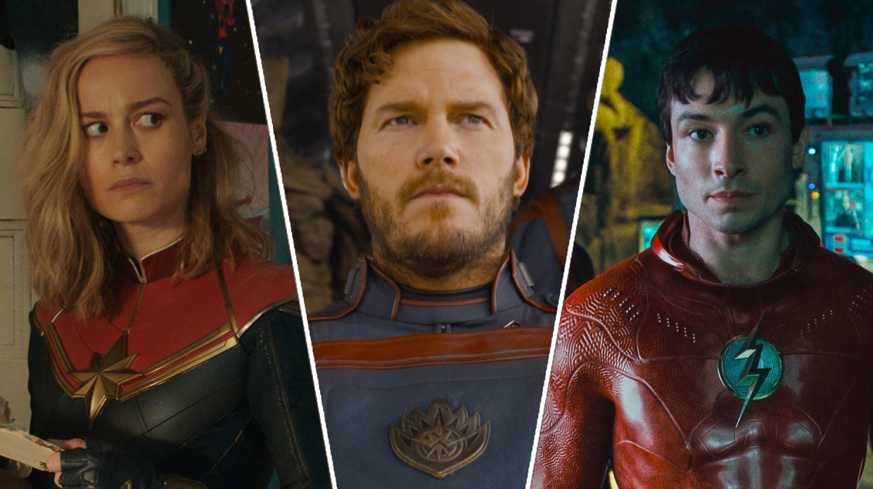Superhero films ranged from fantastic to flop in 2023 for both Marvel and DC. (Marvel/DC)