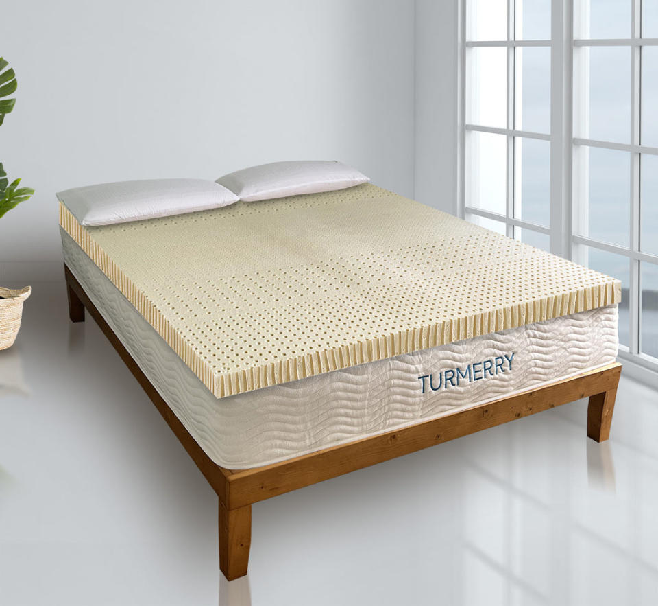 <p><a href="https://go.redirectingat.com?id=74968X1596630&url=https%3A%2F%2Fwww.turmerry.com%2Fproducts%2Fnatural-dunlop-latex-mattress-topper&sref=https%3A%2F%2Fwww.womenshealthmag.com%2Fhealth%2Fg46505885%2Fbest-latex-mattress-toppers%2F" rel="nofollow noopener" target="_blank" data-ylk="slk:Shop Now;elm:context_link;itc:0;sec:content-canvas" class="link ">Shop Now</a></p><p>Latex Mattress Topper</p><p>turmerry.com</p><p>$99.00</p><span class="copyright">Courtesy of Retailer</span>