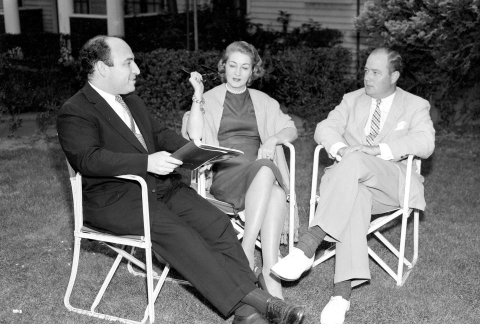 George Wein meets with Elaine and Louis Lorillard to discuss plans for the first Newport Jazz Festival in 1954.