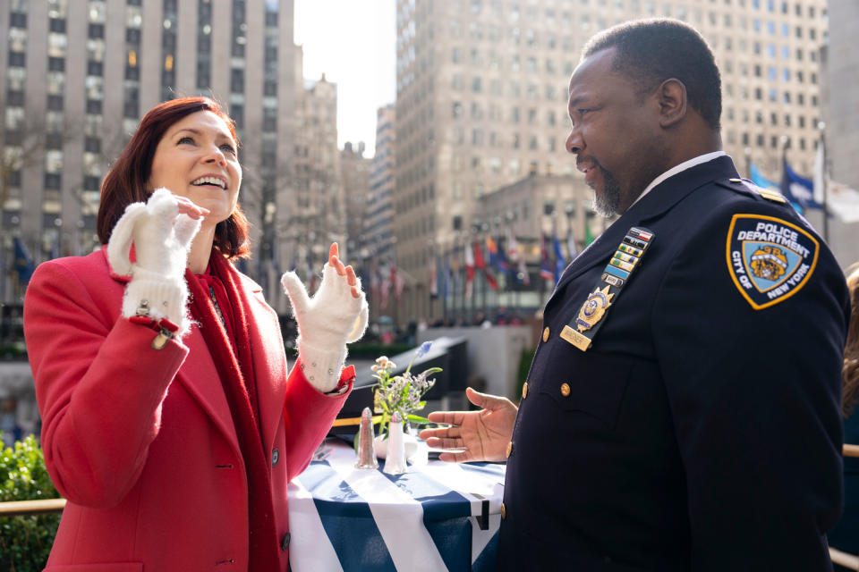 Carrie Preston stars as Elsbeth Tascioni and Wendell Pierce stars as Captain C.W. Wagner in <i>Elsbeth</i>.<span class="copyright">Elizabeth Fisher—CBS</span>