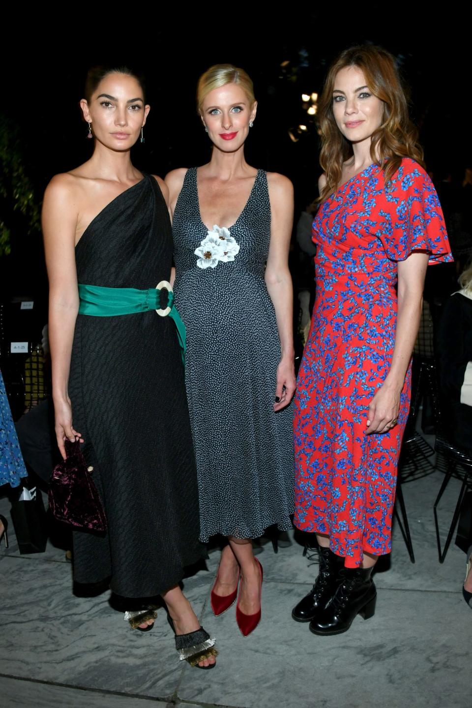 Lily Aldridge, Nicky Hilton Rothschild and Michelle Monaghan