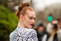 <p>Pin a big braid into a chic updo like actress Larson Thompson.</p>