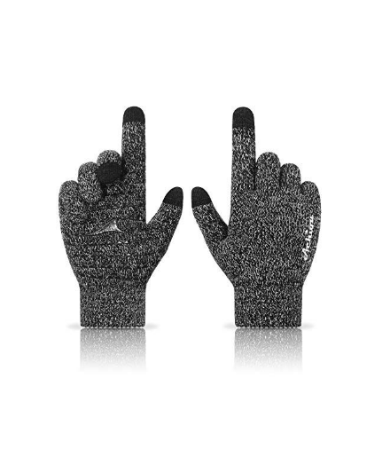 5) Winter Knit Touchscreen Gloves
