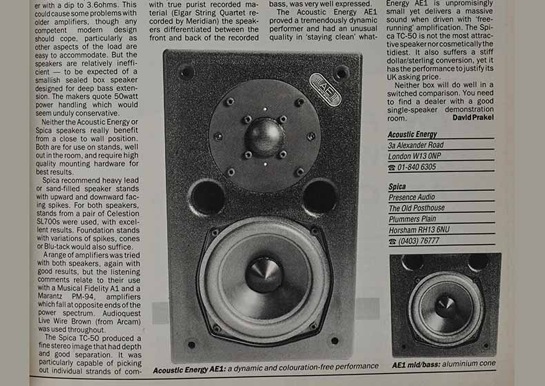 Acoustic Energy AE1 (1988)