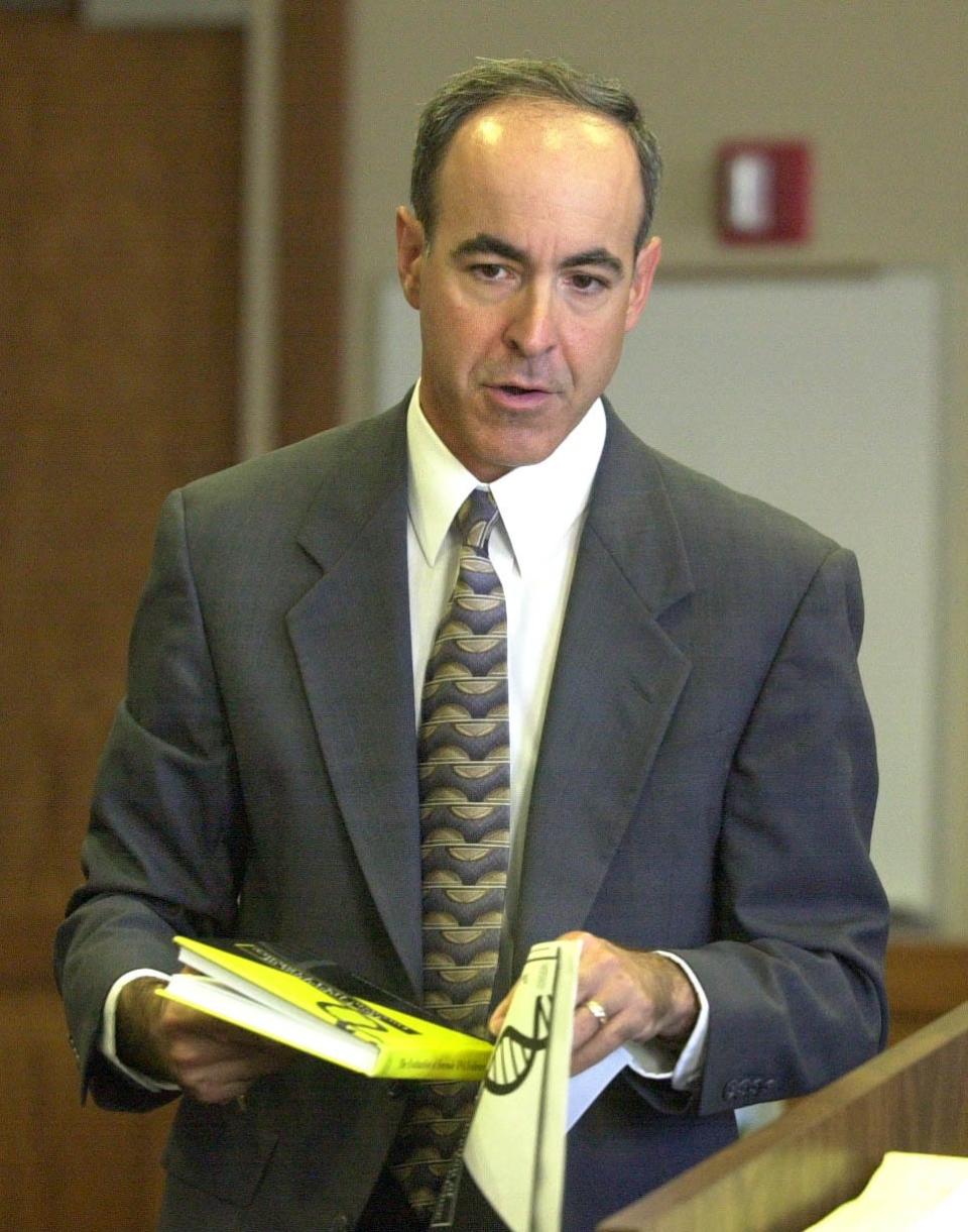 Assistant State Attorney Charlie Roberts questioned DNA a expert in 2001 during a pre-trial motion hearing for Joseph Magaletti. Magaletti was accused of the murder of Kathleen Leonard.