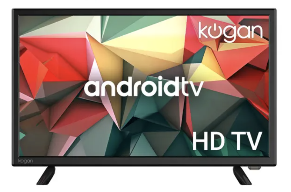 The Kogan QLED 65 inch 4K Android Smart TV on a white background
