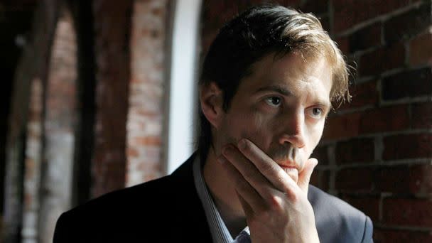 PHOTO: Journalist James Foley responds to questions during an interview with The Associated Press in Boston, May 2011. (Steven Senne/AP, FILE)