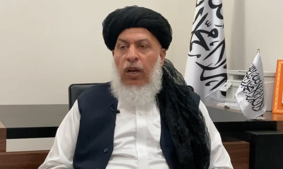 Sher Abbas Stanekzai, deputy head of the Taliban political office in Qatar. (BBC)
