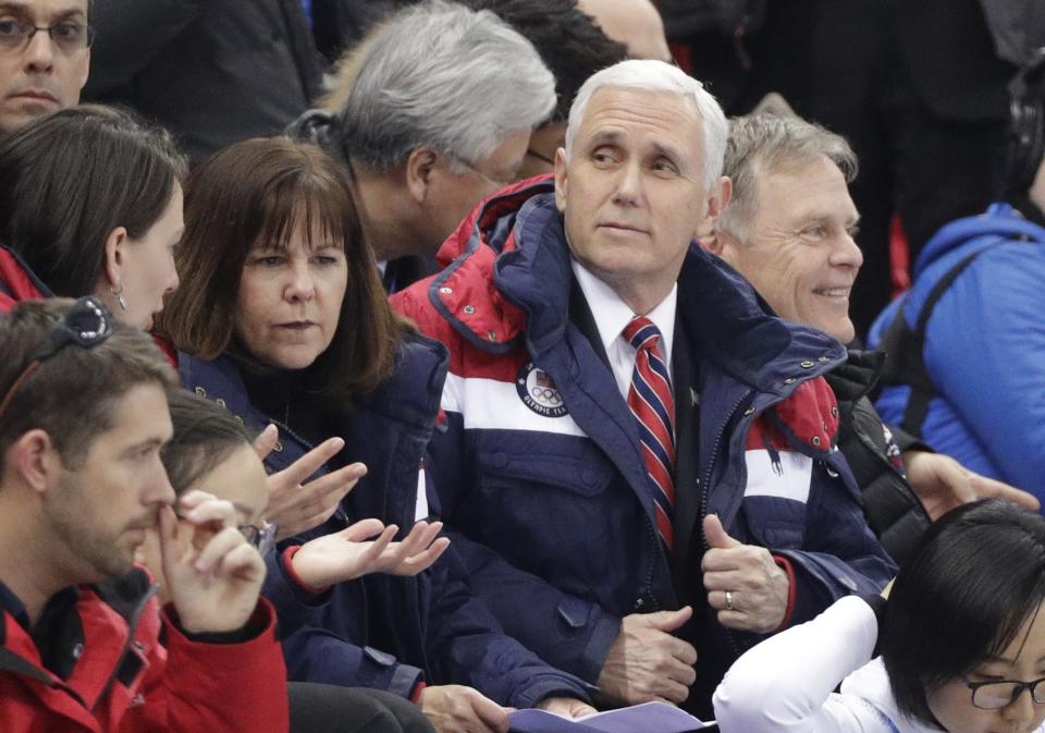 Mike Pence’s role as the head of the U.S. delegation in PyeongChang has been rife with controversy. (AP)