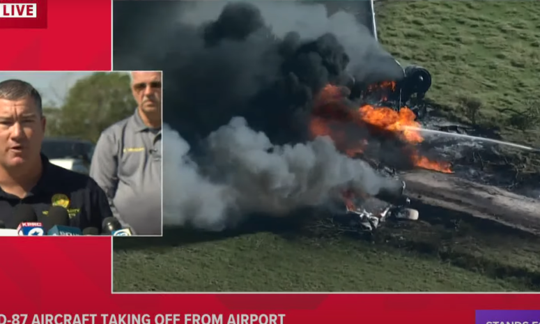 KHOU 11 report of the private plane crash with MLB fans heading to the Houston Astros vs. Boston Red Sox ALCS game.