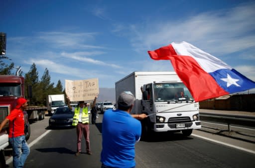 Drivers angry over toll charges demonstrate as part of protests over socio-economic woes