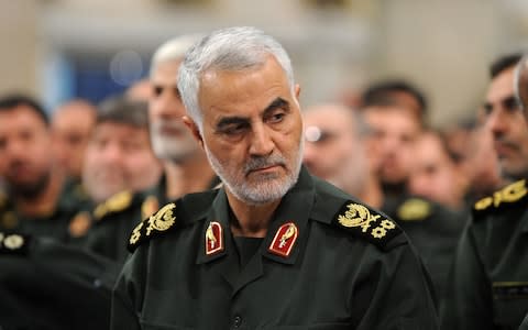 Qassem Suleimani, the commander of the Quds force - Credit: Press Office of Iranian Supreme Leader/Anadolu Agency/Getty Images