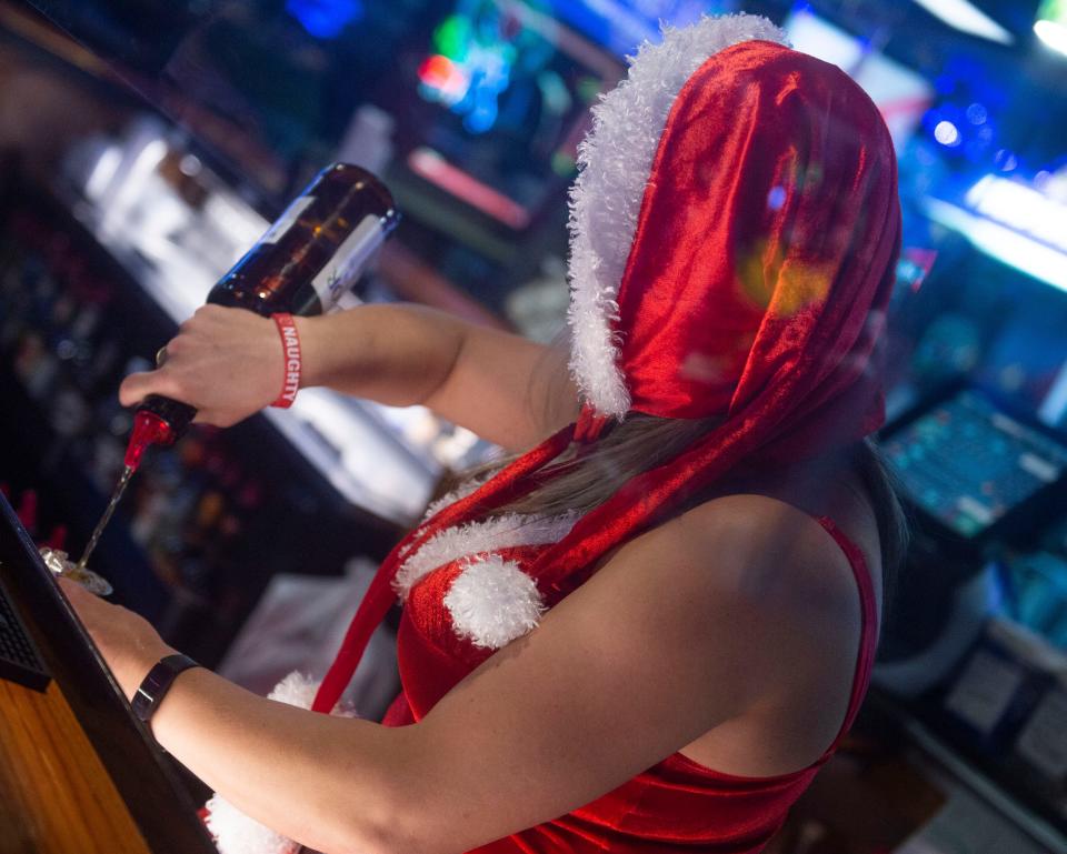 Inside the Knotty Pine Tavern in Emigsville, Pennsylvania, on Dec. 11, 2020.