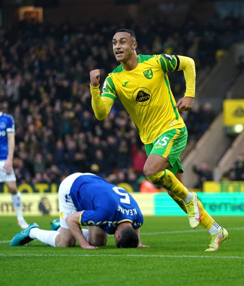 Norwich secured their first league victory since November with a 2-1 win over Everton (Joe Giddens/PA) (PA Wire)