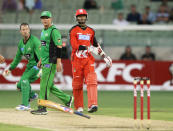 Samuels has been the subject of controversy in the competition already this season when Darren Lehmann, coach of the Brisbane Heat, questioned the legality of his bowling action.