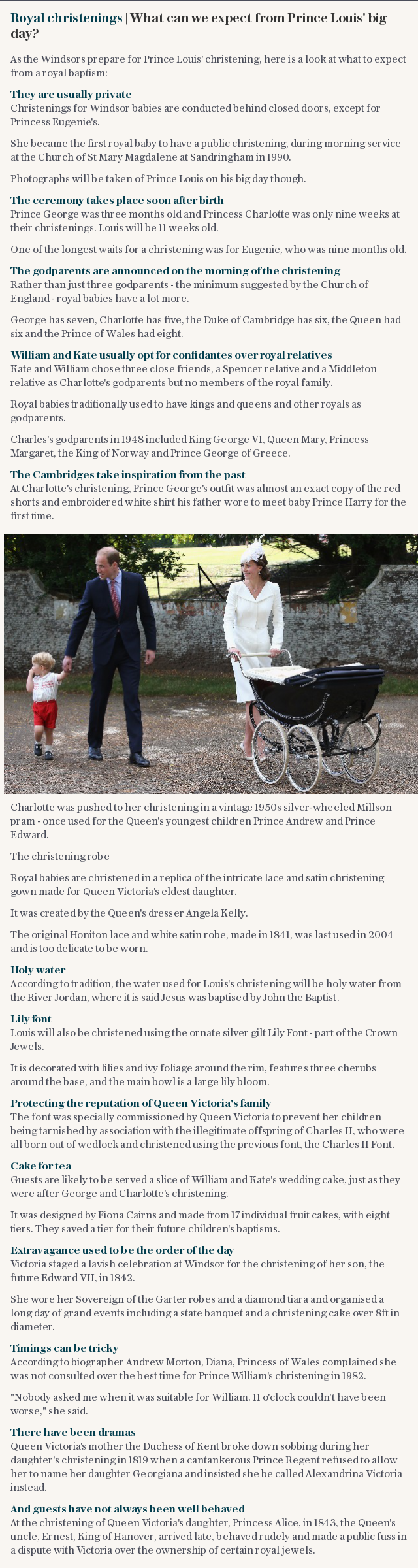 Royal christenings | What can we expect from Prince Louis' big day?