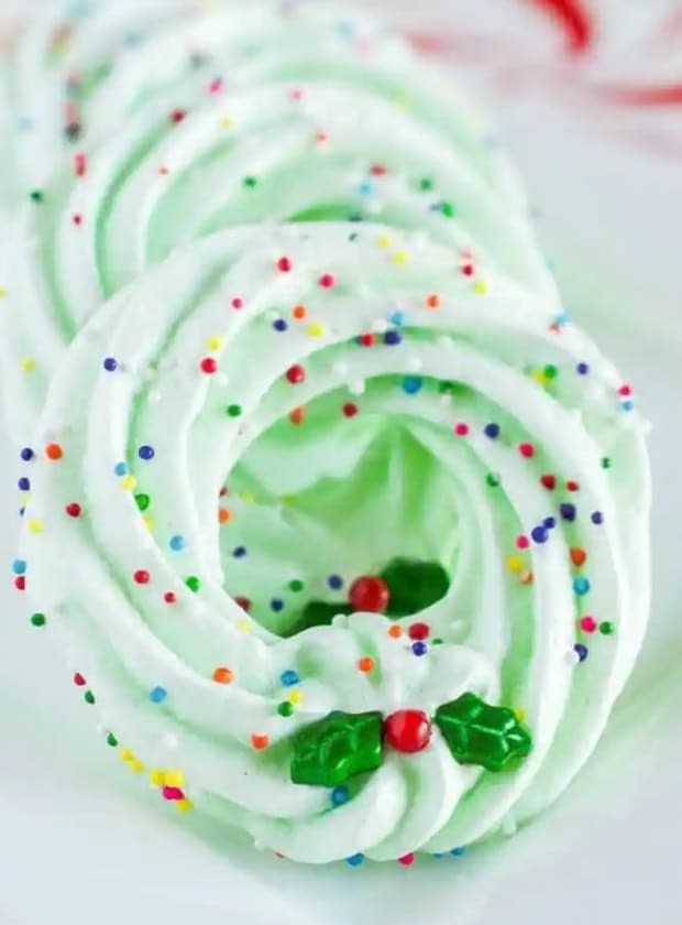 <p><a href="https://backforseconds.com/christmas-tree-wreath-meringue-cookies/" rel="nofollow noopener" target="_blank" data-ylk="slk:Back For Seconds" class="link ">Back For Seconds</a></p>