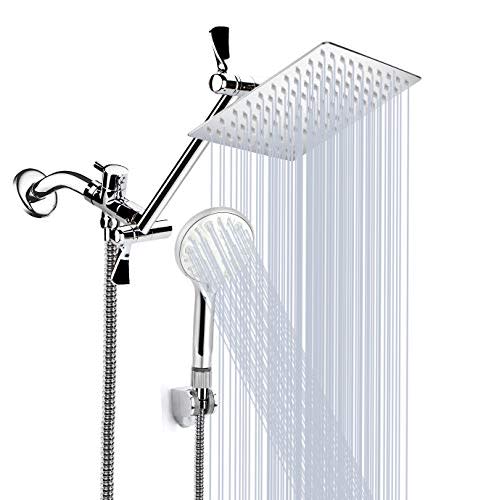 Shower Head, 8 Inch High Pressure Rainfall Shower Head/Handheld Shower Combo with 11 Inch Exten…