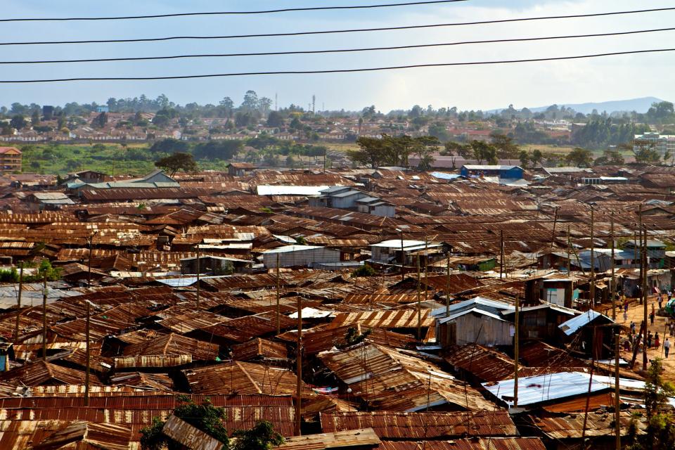 Kibara, in Nairobi, is one of the largest slums in the world.