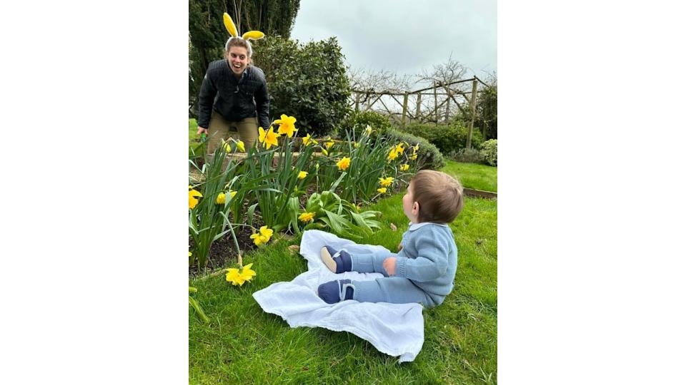 Princess Beatrice wore bunny ears to amuse her nephew Ernest at Easter