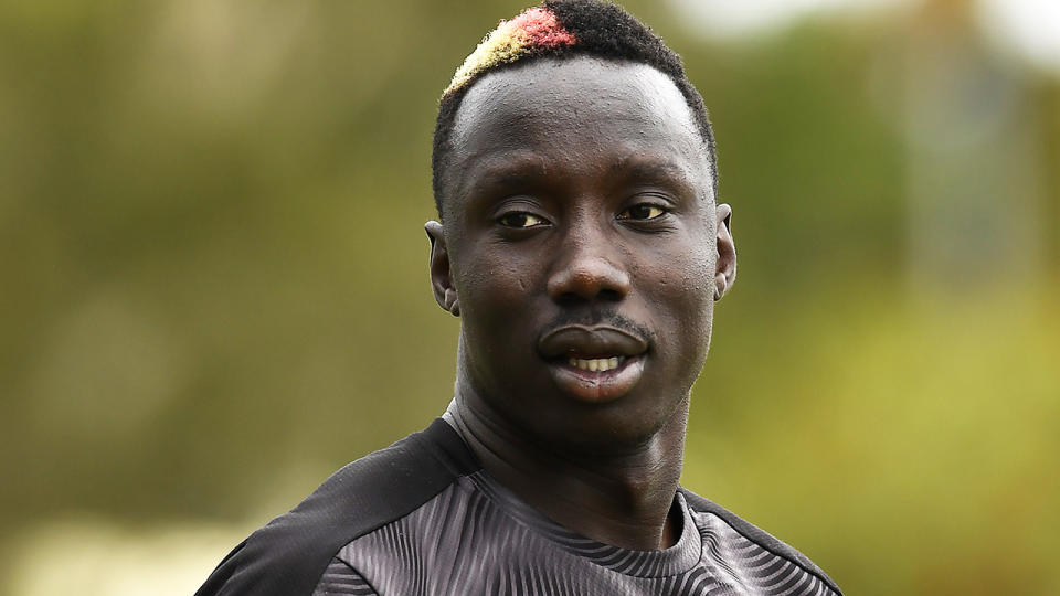 AFL player Mabior Chol was sent a racist message on social media in the days after switching clubs from Richmond to the Gold Coast Suns. (Photo by Albert Perez/Getty Images)