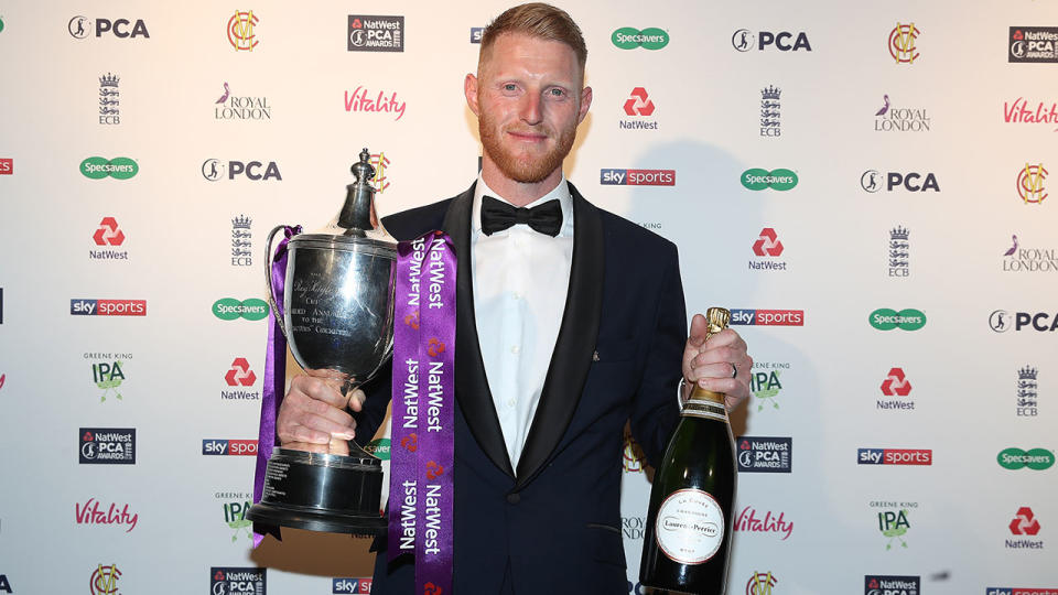 Ben Stokes, pictured here at the PCA Awards.