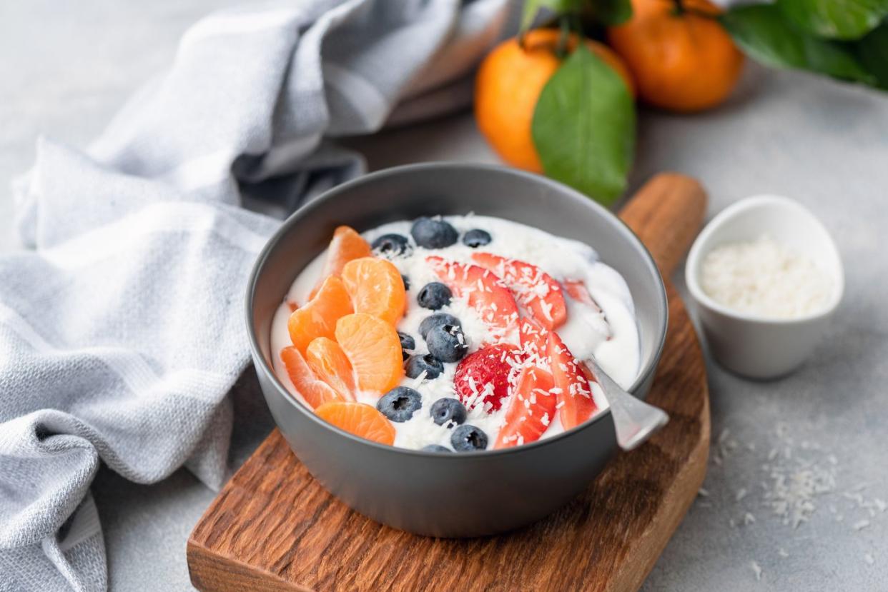 Yogurt with berries and fruits. (Getty Images)