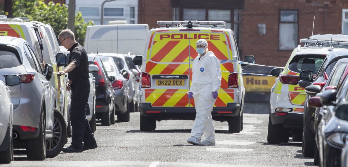 Police investigating the fatal shooting of Ashley Dale in Liverpool on 21 August (PA Wire)