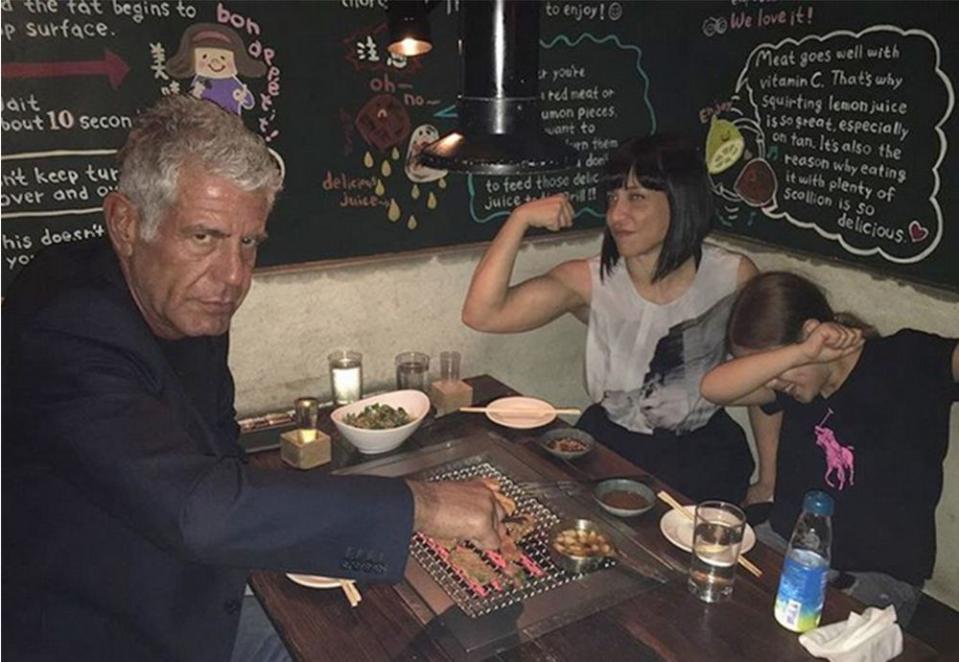 Anthony Bourdain, Ottavia Busia and Ariane Bourdain | Anthony Bourdain/Instagram