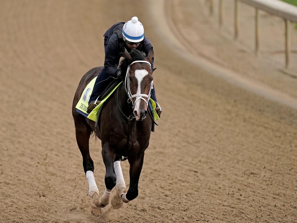 Kentucky Derby entrant Zozos works out at Churchill Downs.