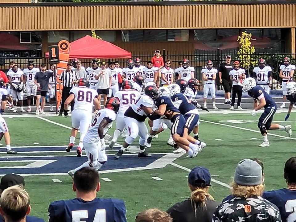 Simpson University had its first scrimmage against George Fox University on Sunday, Sept. 17, 2023.