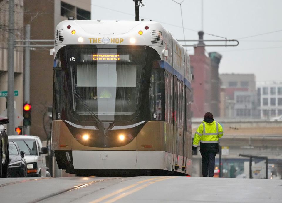 41. The Hop is a fixed-transit network that gives a ride to more than 1,000 people a day. The Hop is a relatively new addition to the city, having started running in 2018. But it’s a continuation of a long history of streetcars in the city.