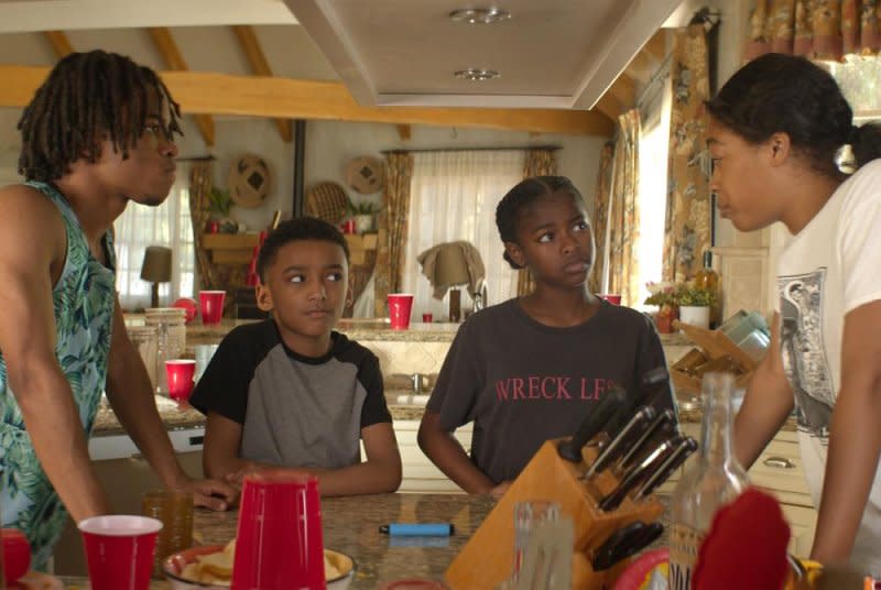 From left, Donielle T. Hansley Jr., Carter Young, Ayaamii Sledge and Simone Joy Jones star in "Don't Tell Mom the Babysitter's Dead." Photo courtesy of Fence 2021 Films, LLC