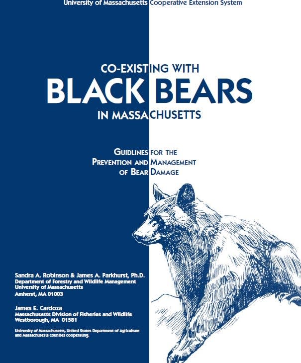 A guide on "Co-existing with Black Bears" is available on the Mass.gov website.