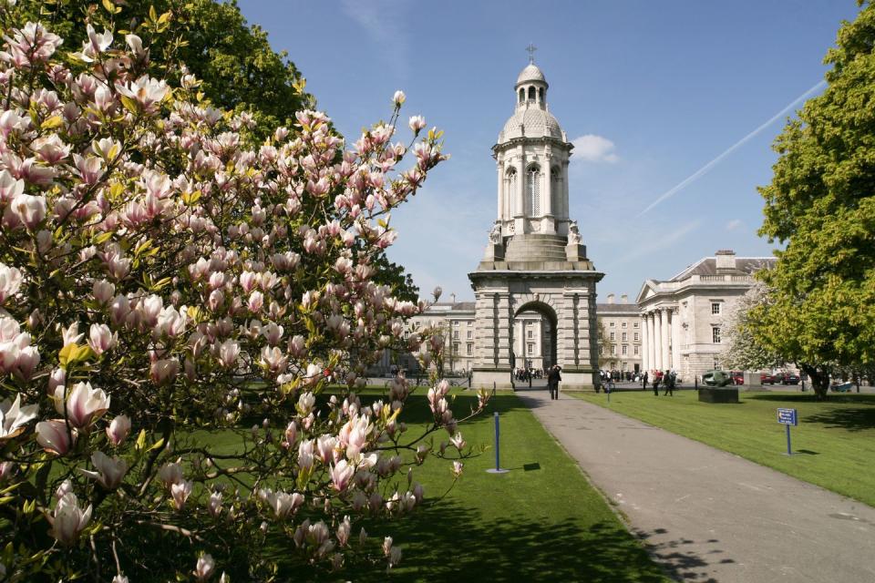 trinity college dublin in spring