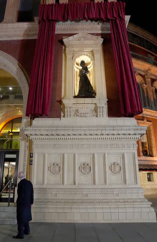 <p>Maja Smiejkowska-WPA Pool/Getty</p> A new statue of Queen Elizabeth is unveiled at the Festival of Remembrance at the Royal Albert Hall in London on Nov. 11, 2023.